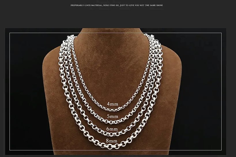Lilibeth&Danjal 925 Silver Chain Pendant Necklace — parts overview