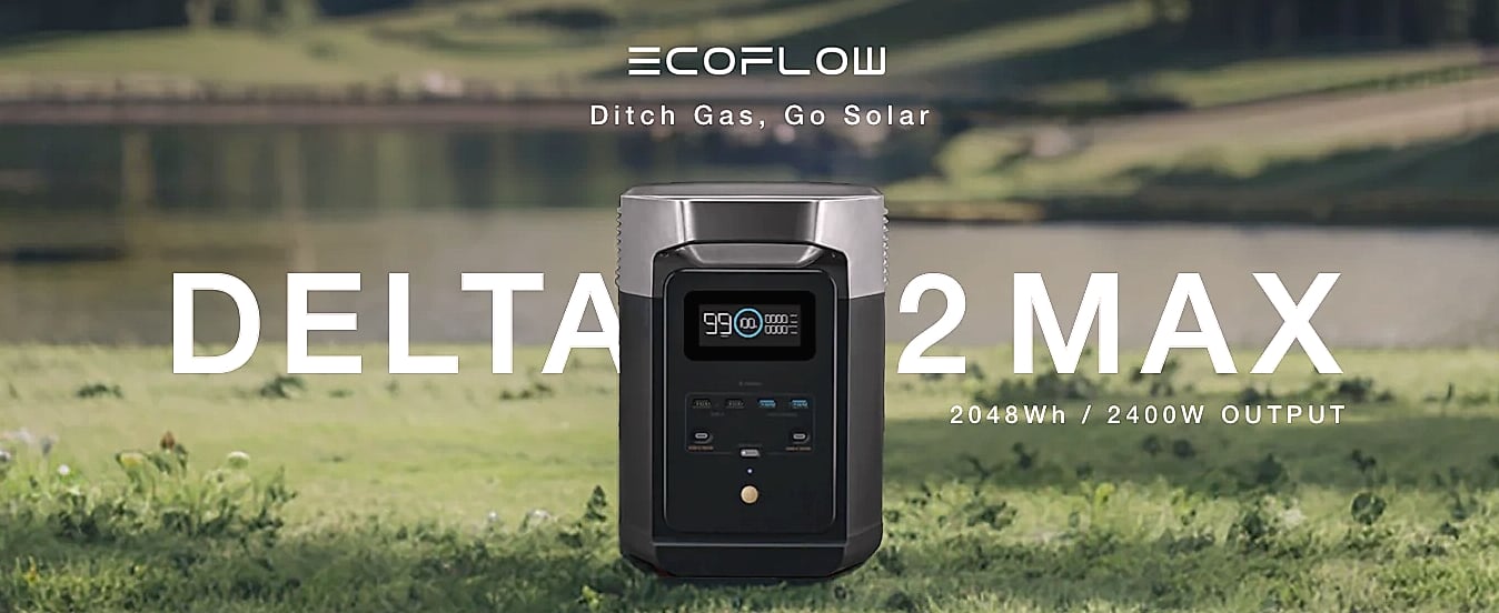 EcoFlow DELTA 2 Max 1900Wh LFP Solar Power Station — size comparison