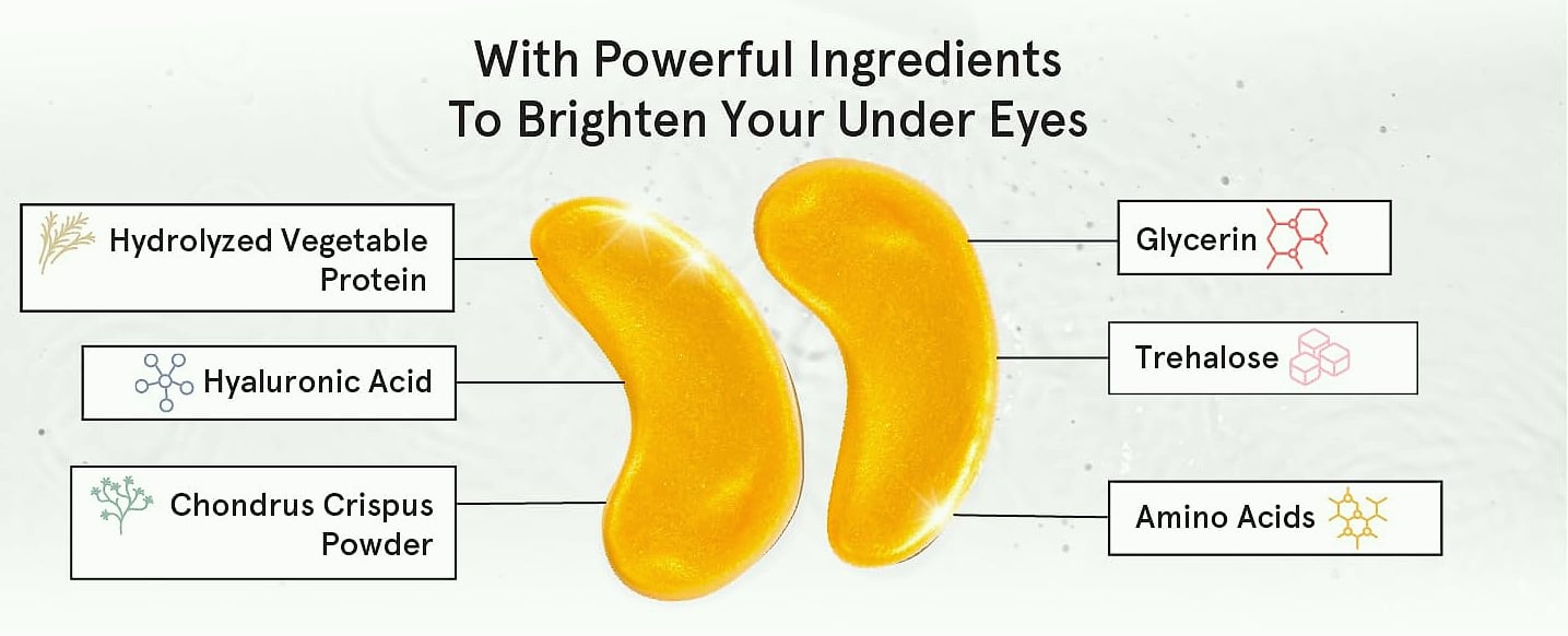 Grace & Stella Gold Under Eye Mask for Dark Circles, 24 — side view