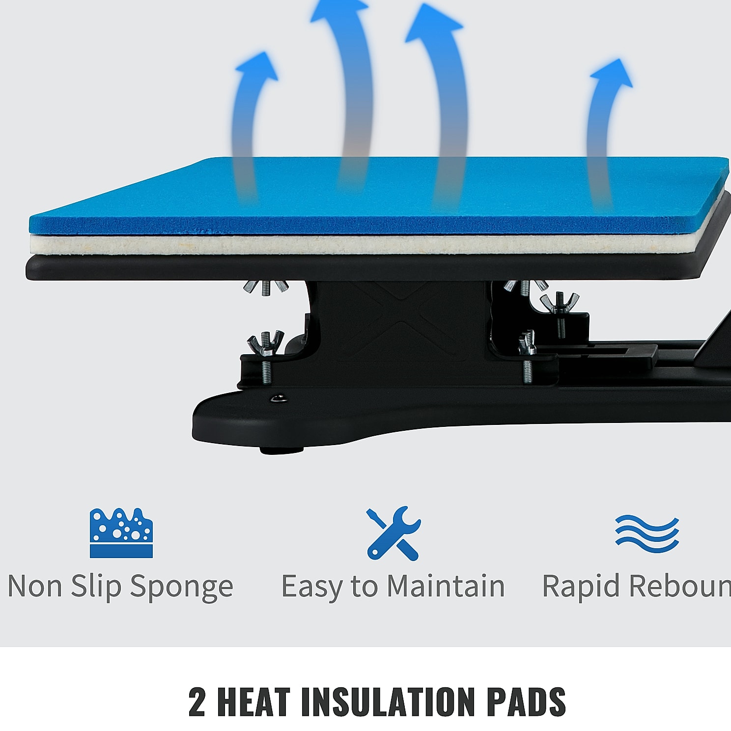 SucceBuy 5-in-1 Heat Press Machine 12x15in Clamshell — feature highlights