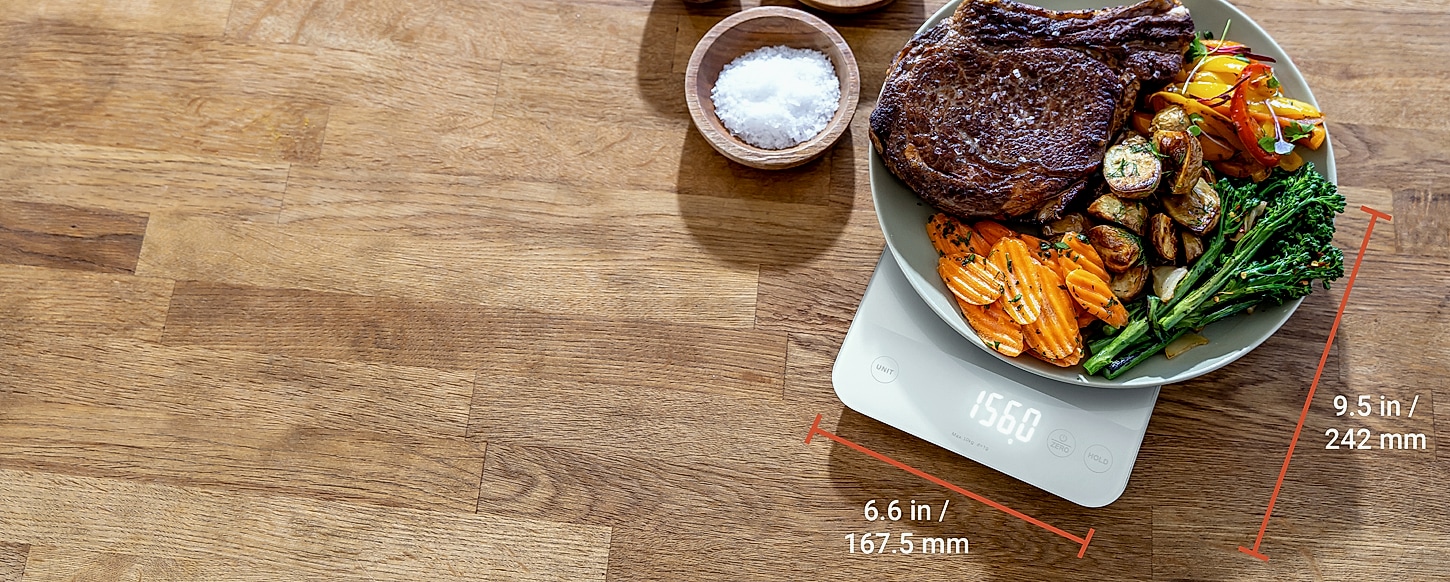 Etekcity Digital Food Scale, 11lb Capacity for Cooking and — side view