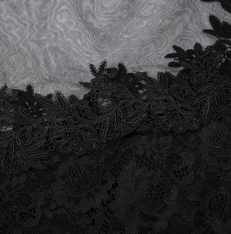 Grosfairy Lace Mini Dress with Spaghetti Straps and Flower — interior detail