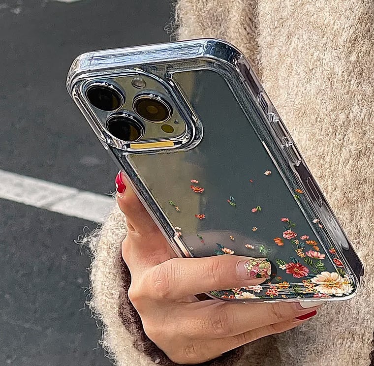 TUNEDEE Flower Phone Case iPhone 11 12 13 14 15 16 — close-up details