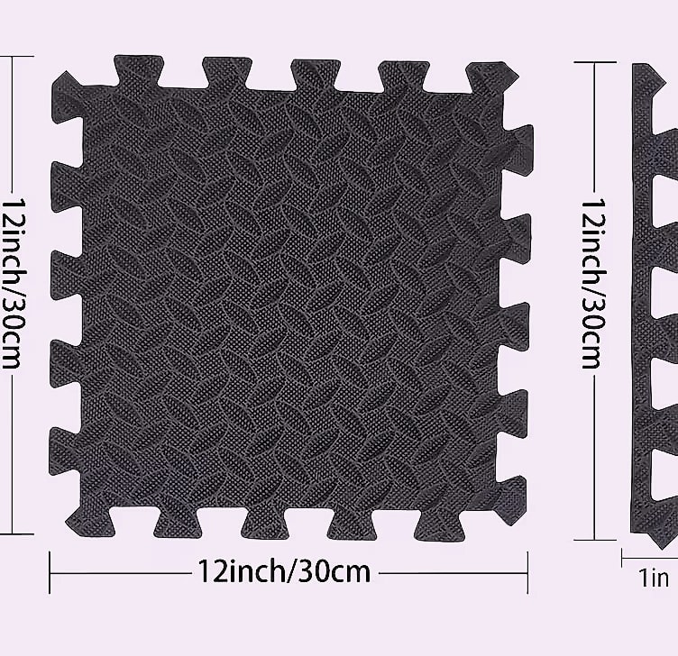 30x30cm Interlocking EVA Foam Gym Mat 16 Pieces Yoga — close-up details