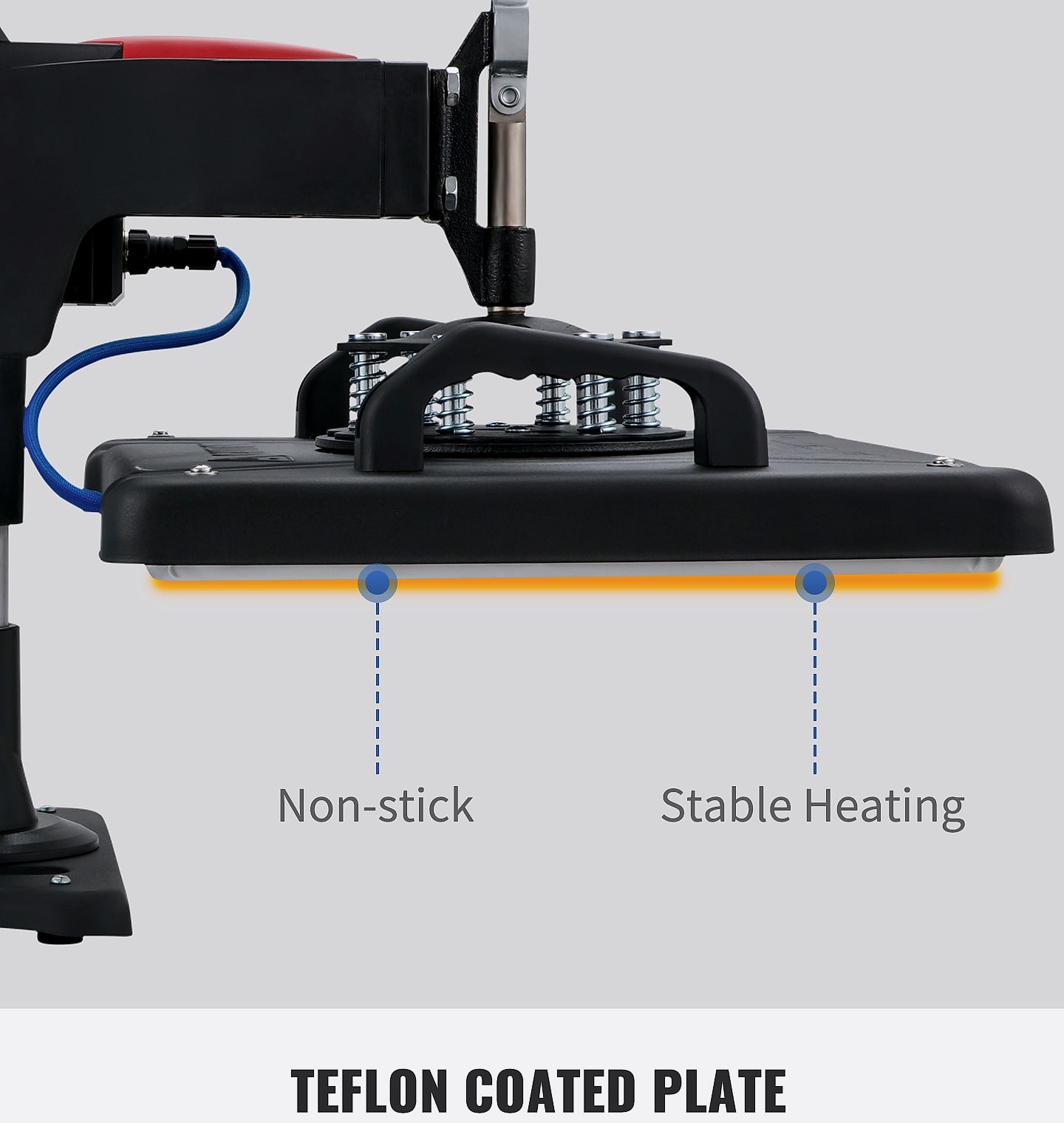 SucceBuy 5-in-1 Heat Press Machine 12x15in Clamshell — side view