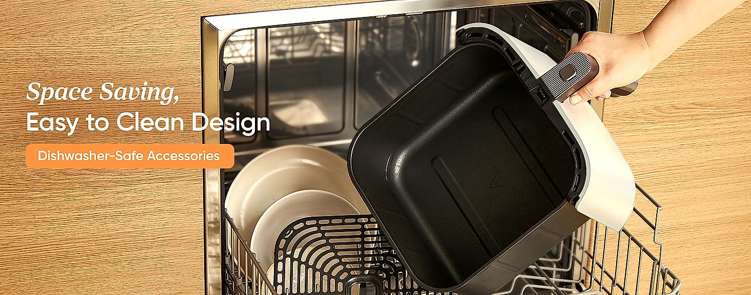 Cosori 9-in-1 Air Fryer 6 Qt, PFAS-Free Ceramic Cooking — close-up details