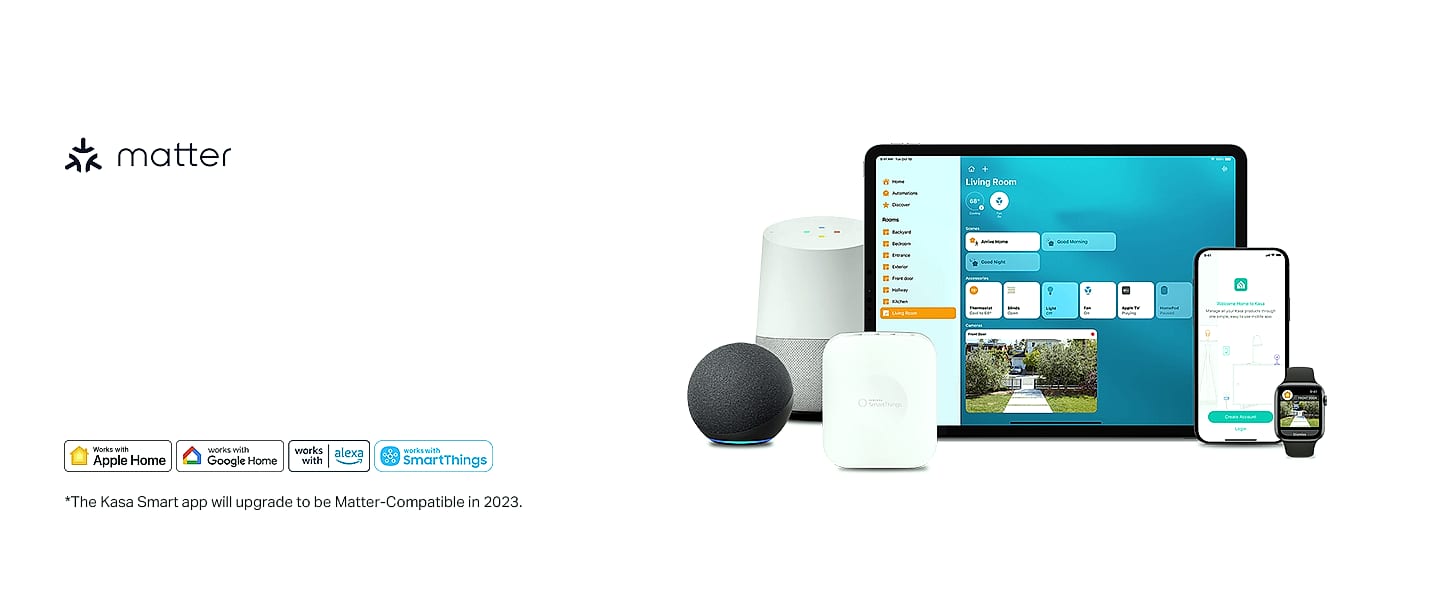 Kasa Smart Plug KP125M Matter Compatible Energy Monitor — scale reference