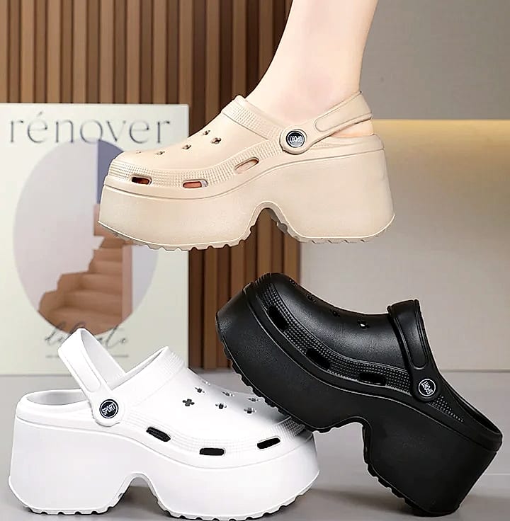 Women's EVA Platform Sandals Waterproof Summer Slippers — scale reference