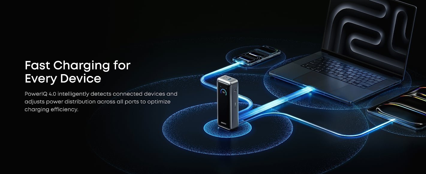 Anker Prime 26250mAh Power Bank 300W Fast Charging — close-up details