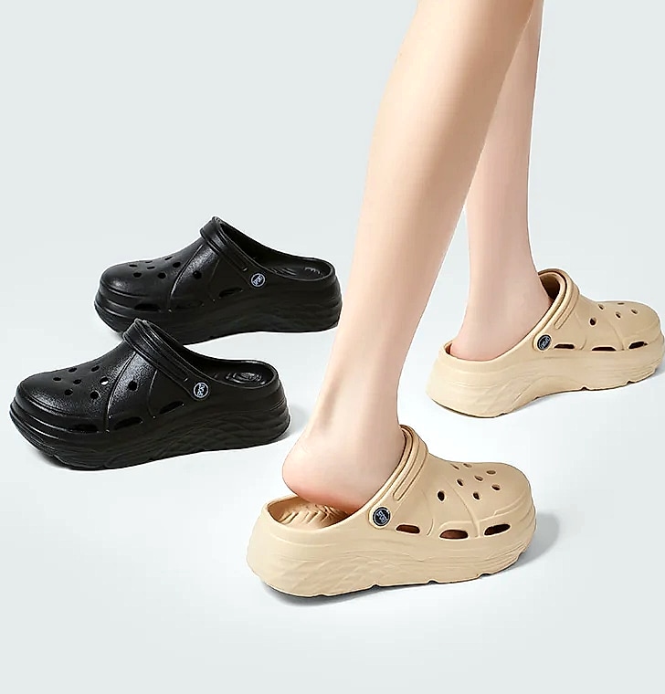 Women's Platform Sandals Thick Sole Eva Clogs Garden Shoes — parts overview