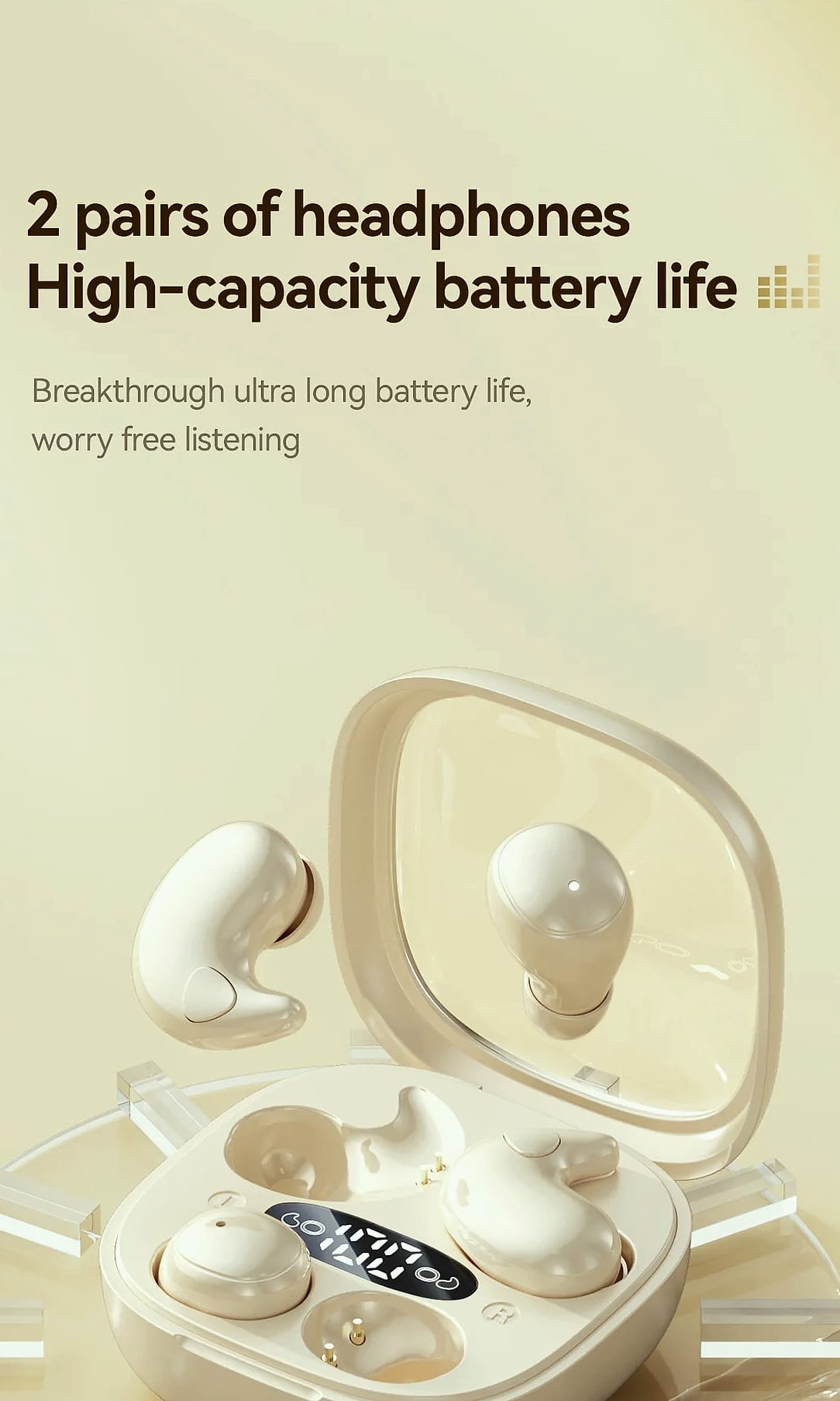 ESTG M126 Sleep Earbuds Bluetooth Headset Comfortable Wear — assembled view
