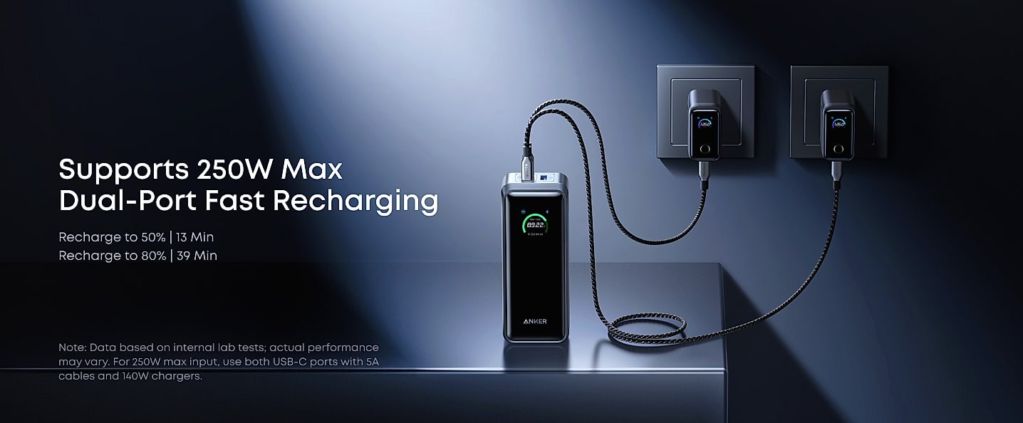 Anker Prime 26250mAh Power Bank 300W Fast Charging — assembled view