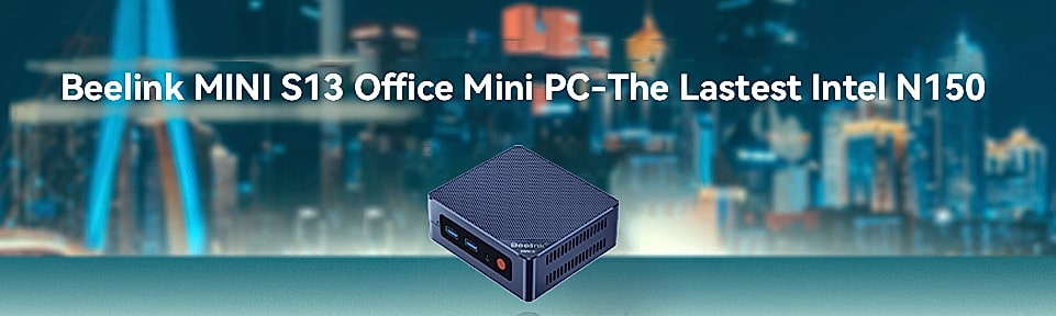 Beelink Mini S12 Intel N95 Mini PC, 12GB RAM 256GB SSD — scale reference