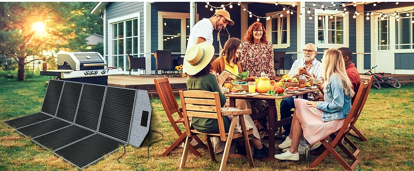 CTOLITY SP400 400W Portable Solar Panel Charger — side view