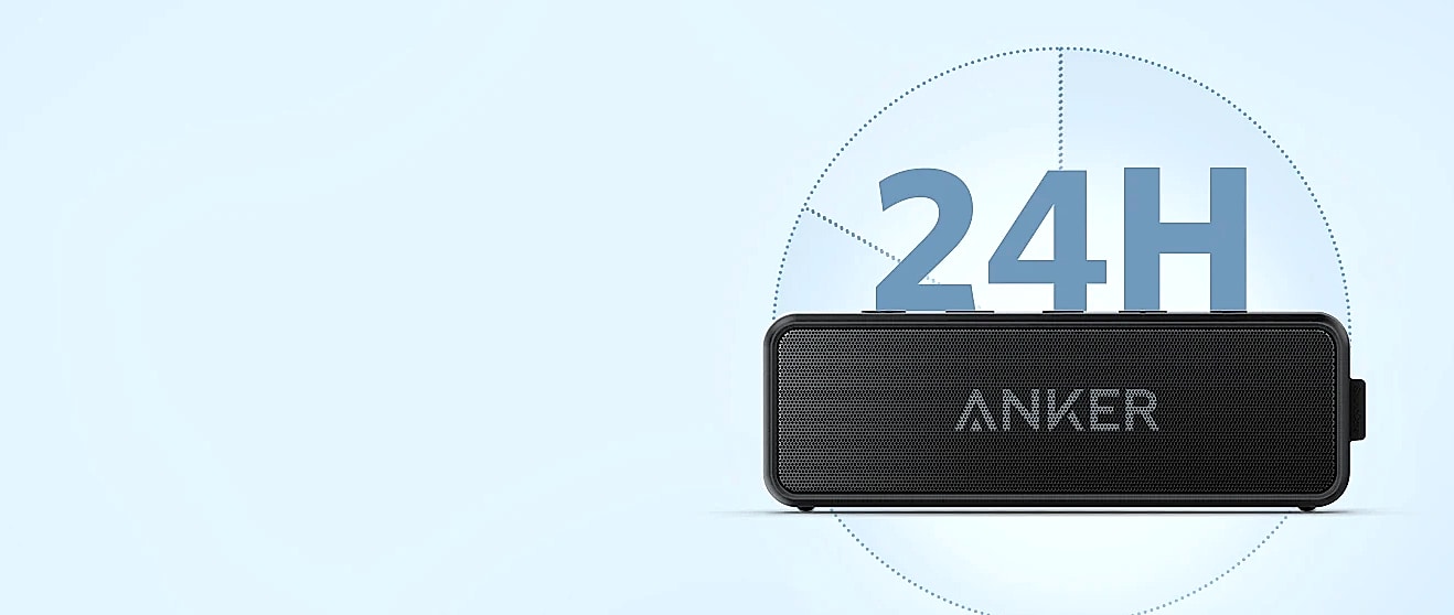 Soundcore 2 Portable Bluetooth Speaker, IPX7 Waterproof — close-up details