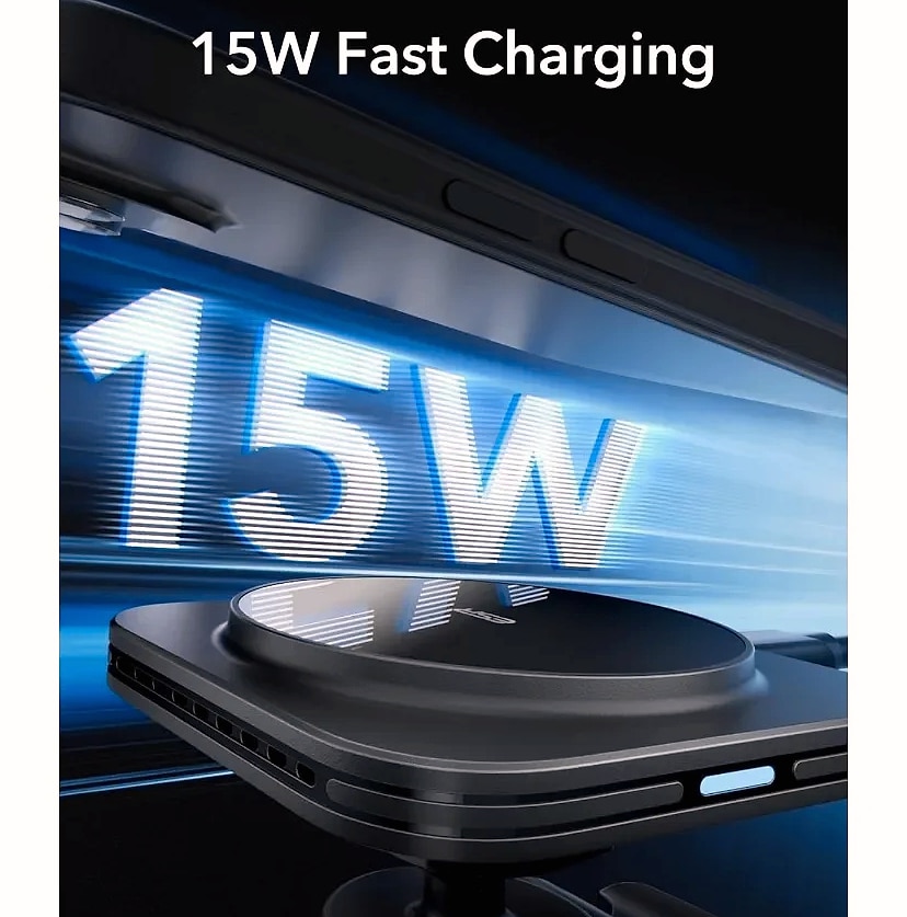 ESR 15W Magnetic Wireless Car Charger with MagSafe Air Vent — close-up details