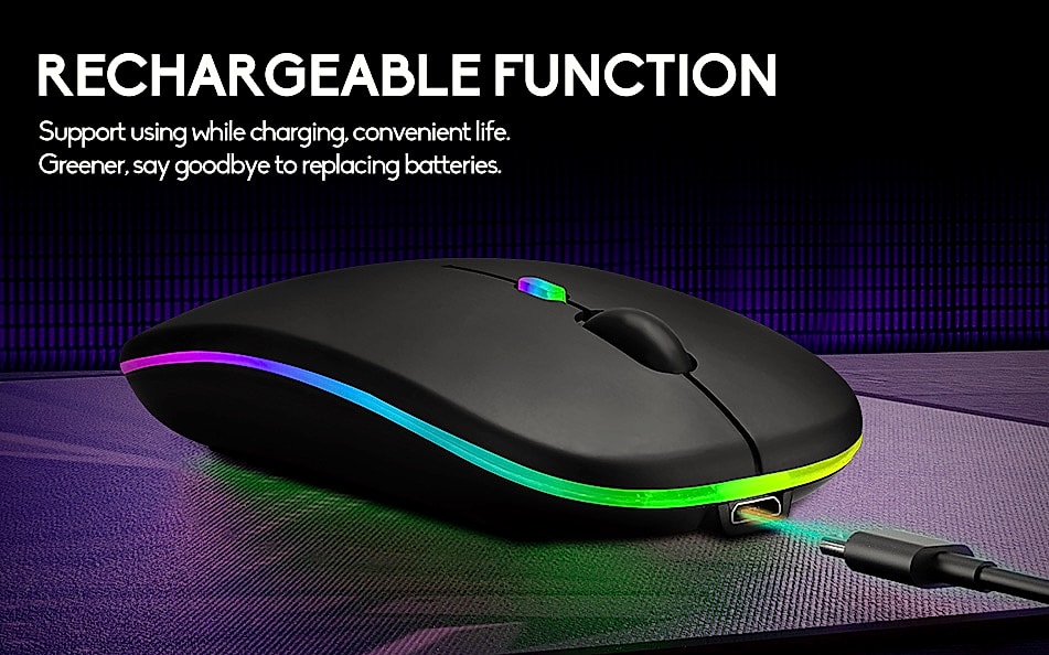 Guiheng Wireless Bluetooth Mouse, Dual Mode Rechargeable — assembled view