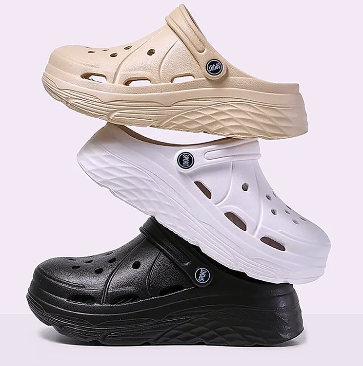 Women's Platform Sandals Thick Sole Eva Clogs Garden Shoes — size comparison
