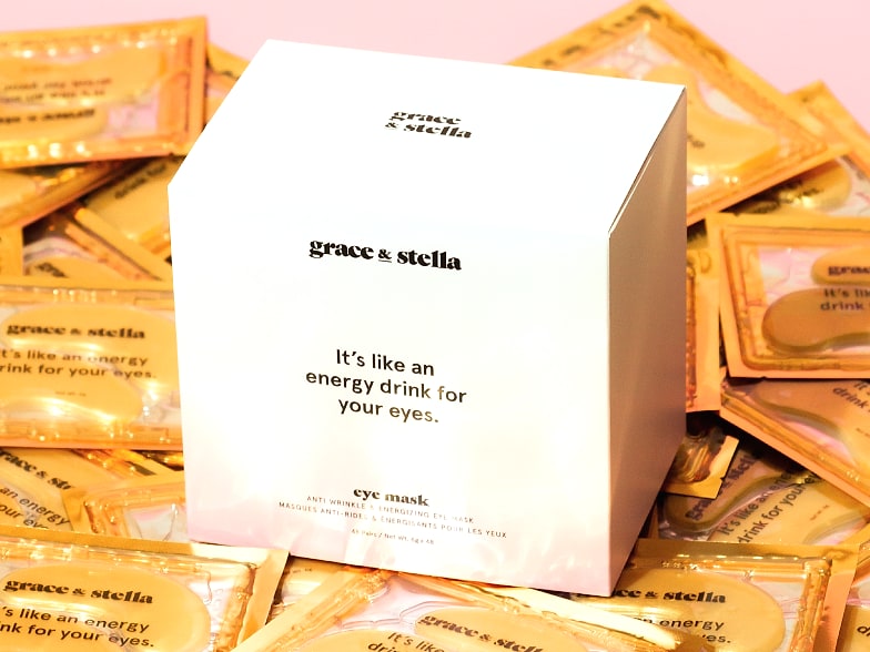 Grace & Stella Gold Under Eye Mask for Dark Circles, 24 — size comparison