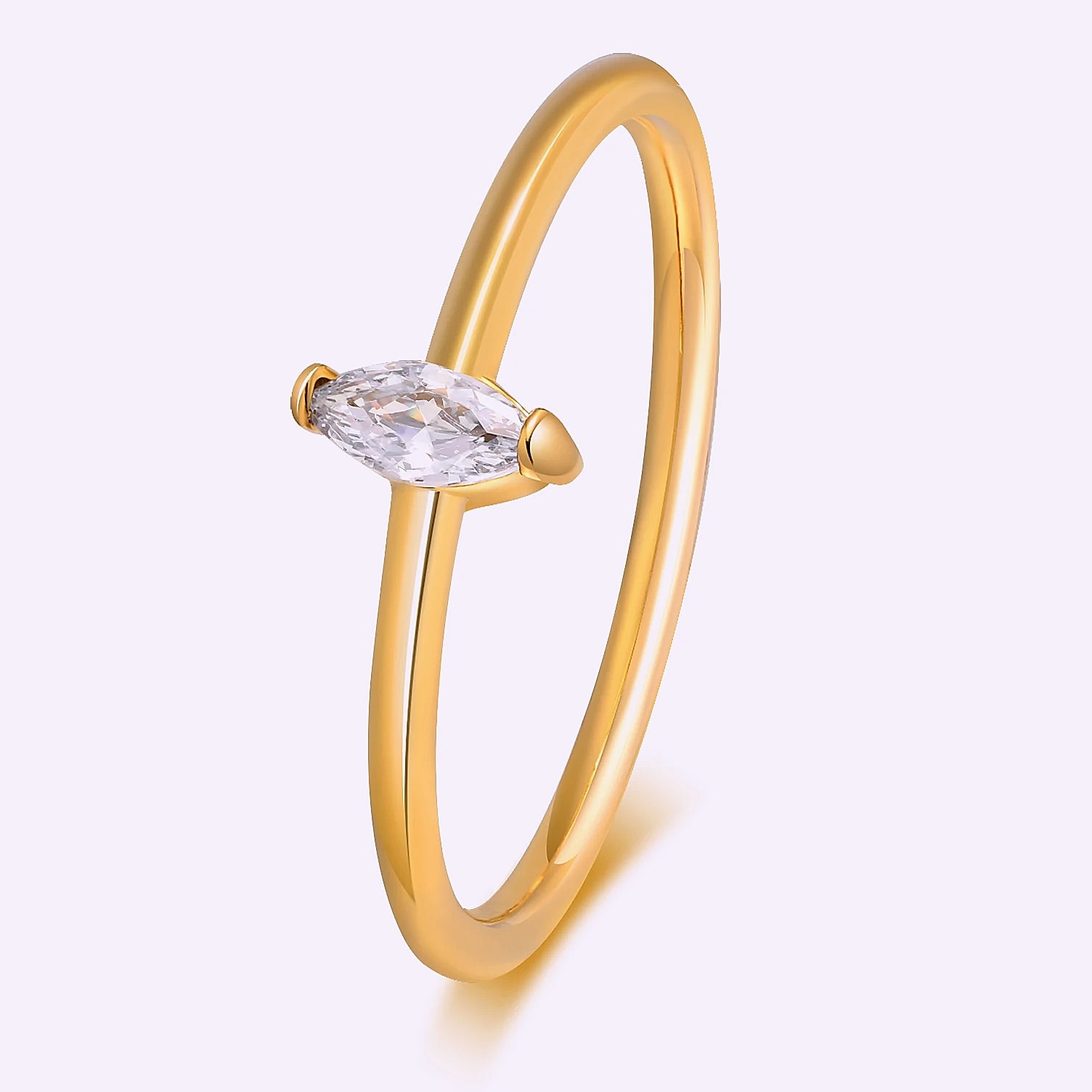 Myfresty Twisted Rope Slim Ring for Women, Stainless Steel — feature highlights