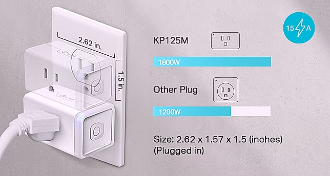 Kasa Smart Plug KP125M Matter Compatible Energy Monitor — assembled view