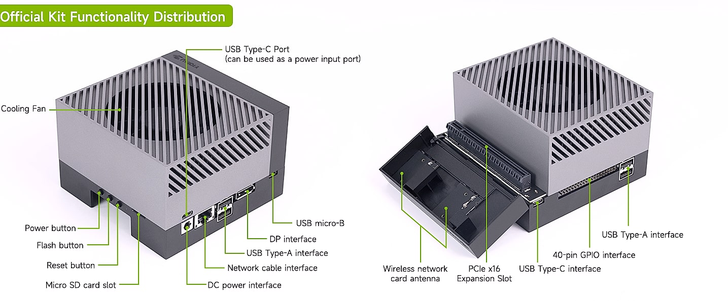 Yahboom Jetson AGX Orin 64GB Developer Kit 275 TOPS AI Robot — package contents