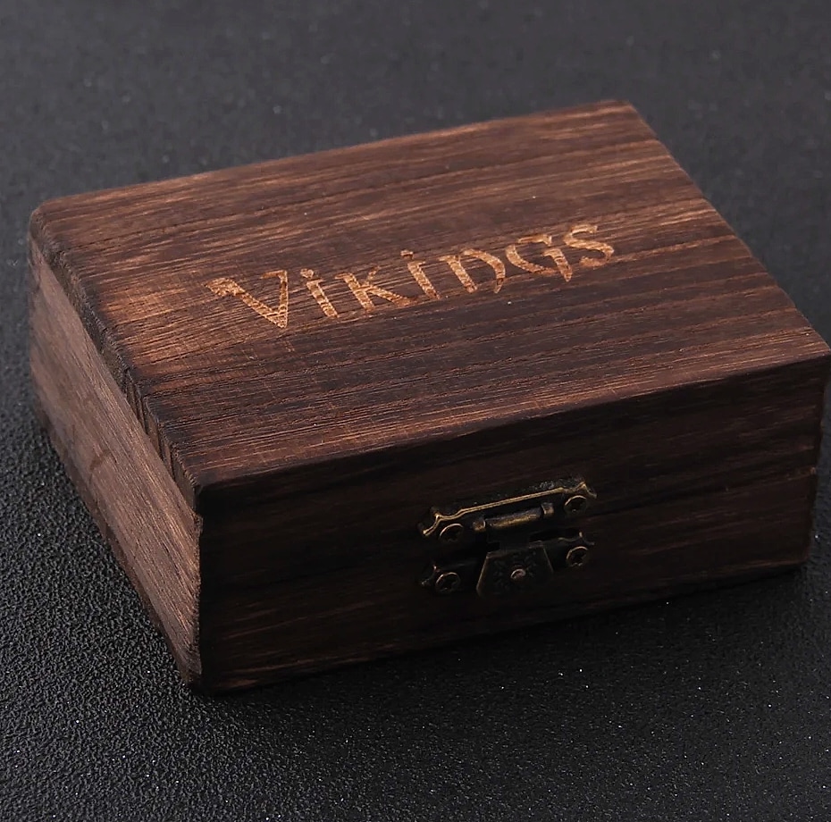 Vikings Jewelry Stainless Steel 24pc Rune Beads Charms — package contents
