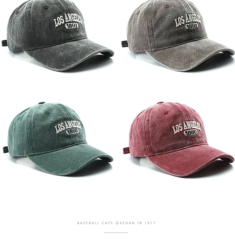 Bear LULU Unisex Baseball Cap with Los Angeles Embroidery — close-up details