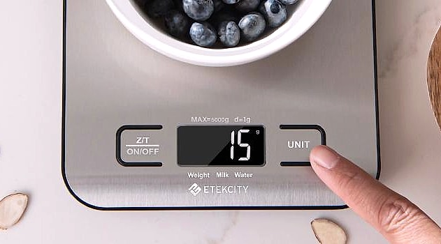 Etekcity Digital Food Scale, 11lb Capacity for Cooking and — assembled view