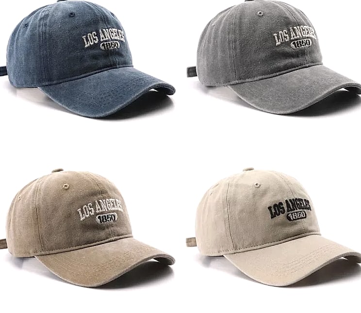 Bear LULU Unisex Baseball Cap with Los Angeles Embroidery — assembled view