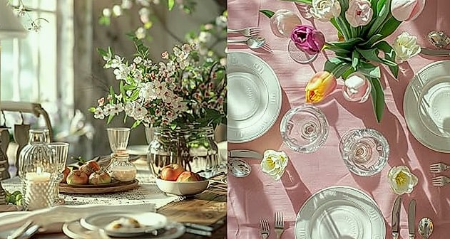 Socomi Pink Cheesecloth Table Runner 120 inch Farmhouse — assembled view