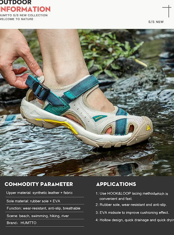 HUMTTO HT-9602 Women's Hiking Sandals Breathable Water — assembled view