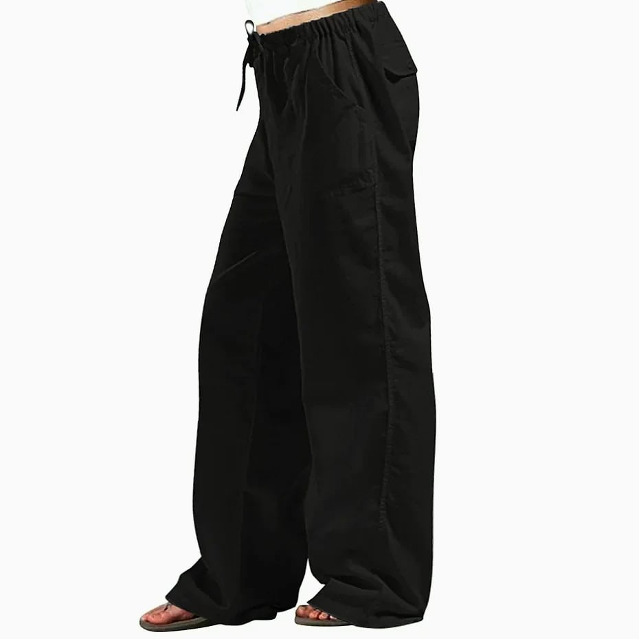 FURCW Women's Cotton Linen High Waist Loose Casual Pants — scale reference