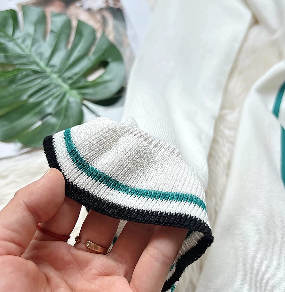 YUOOMUOO Knitted Mini Dress with Ruffle Hips — parts overview