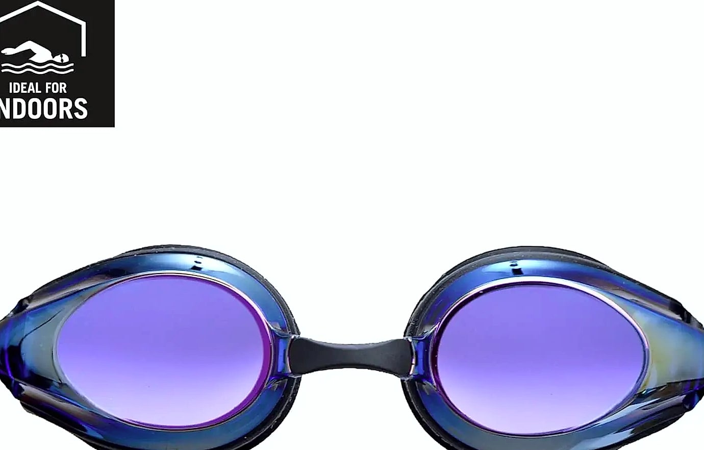 Adult Racing Swim Goggles, FINA-Approved Anti-Fog Lens — close-up details