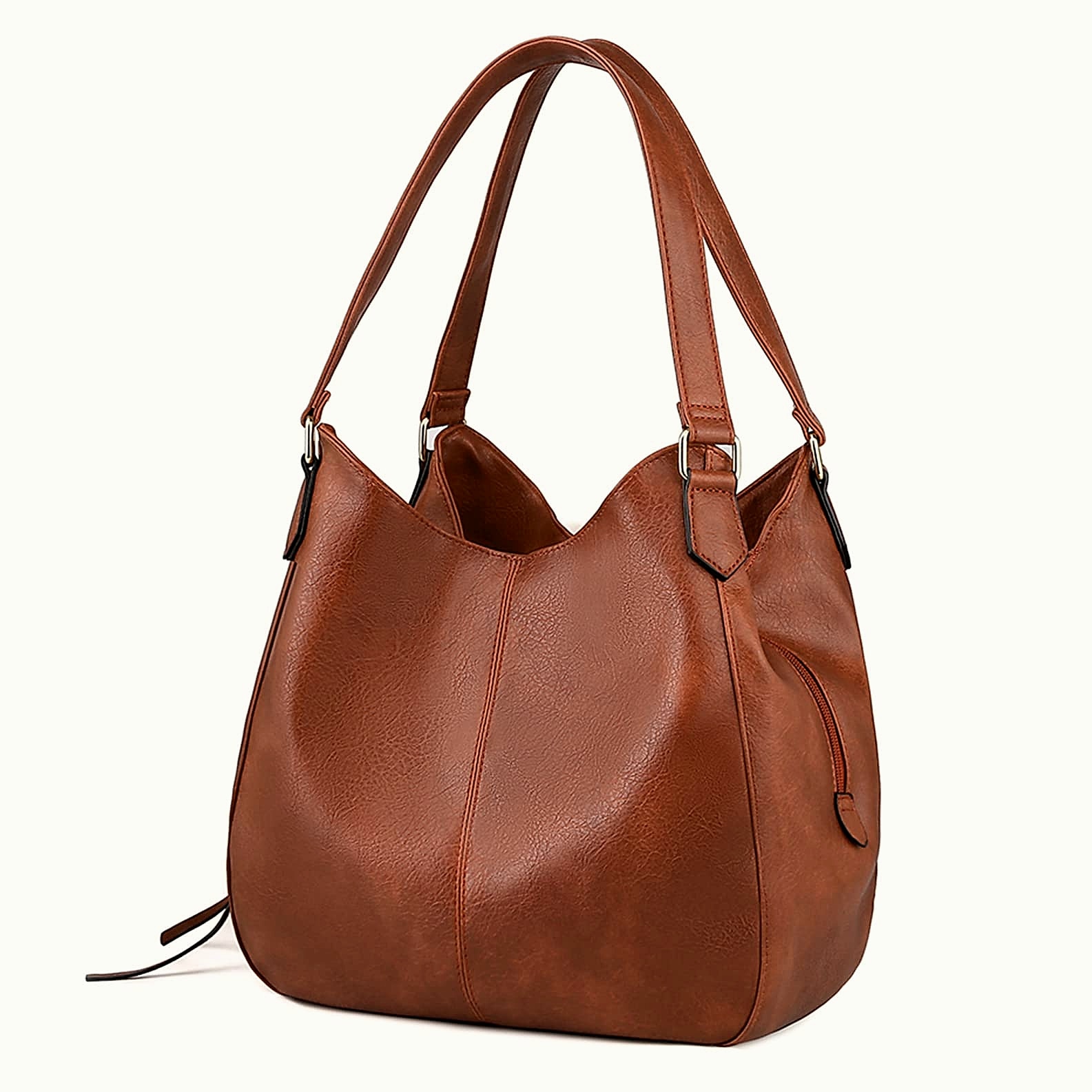 DOURR Women's Vegan Leather Shoulder Bag with Multi Compartments