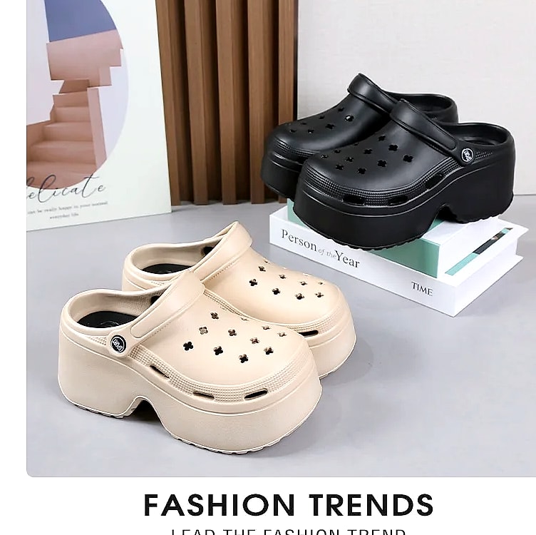 Women's EVA Platform Sandals Waterproof Summer Slippers — interior detail