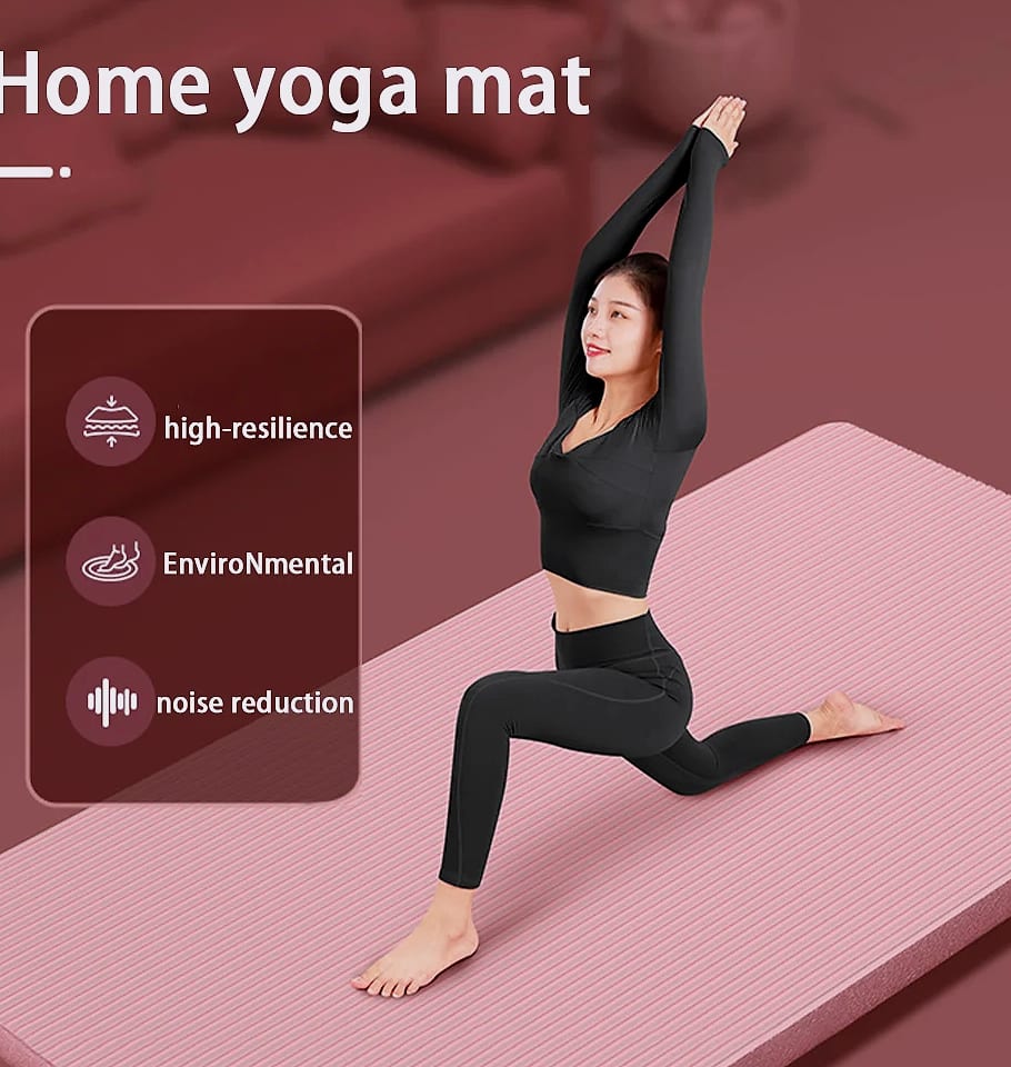 Lostook 8mm NBR Yoga Mat Anti-Slip for Home Fitness — package contents