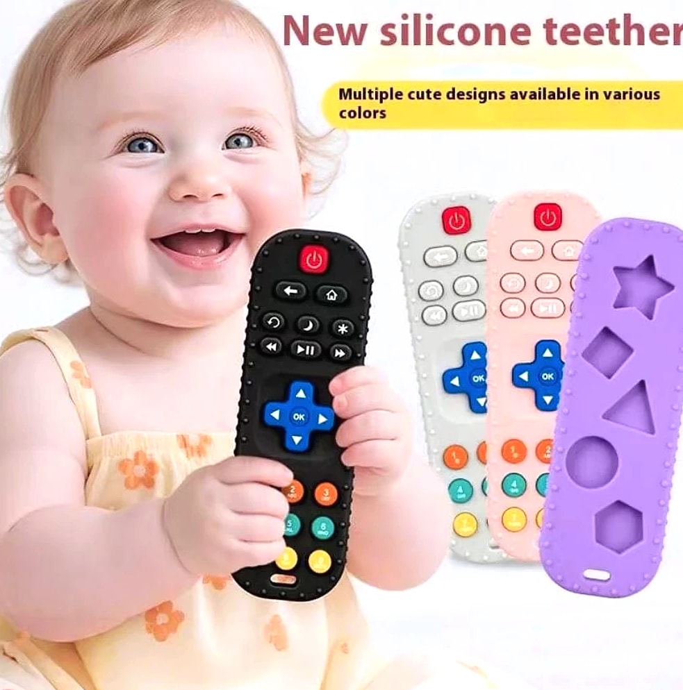 Baby TV Remote Control Teething Toy for 0-12 Months — package contents