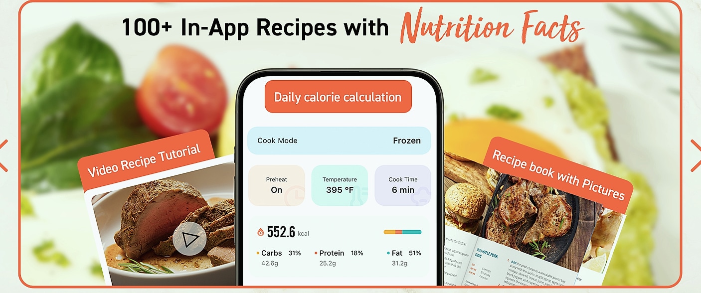 Cosori 9-in-1 Air Fryer 6 Qt, PFAS-Free Ceramic Cooking — feature highlights