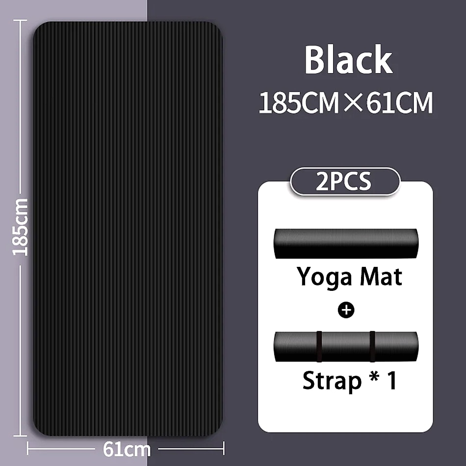 Lostook 8mm NBR Yoga Mat Anti-Slip for Home Fitness — interior detail