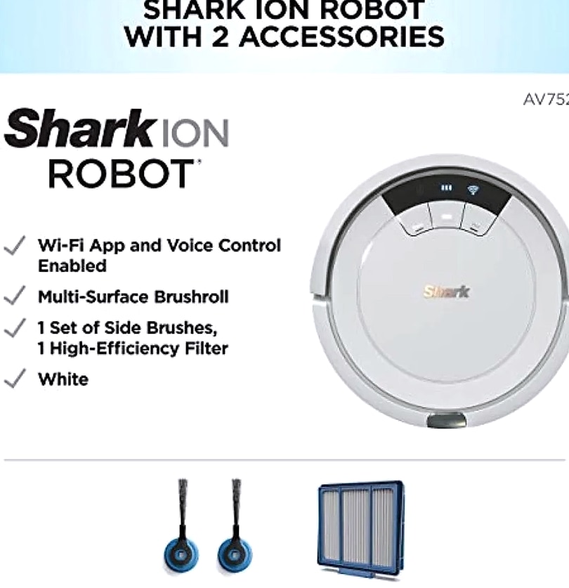SHXI AV752 Robot Vacuum with Wi-Fi and Alexa — assembled view