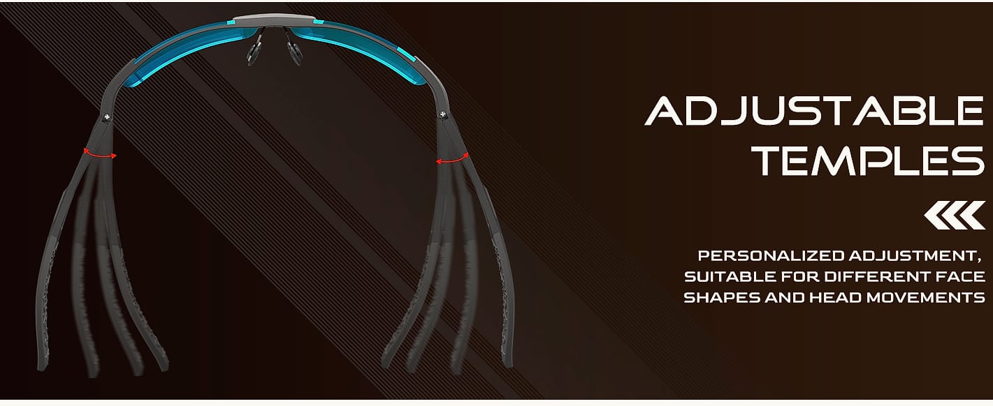 ATTCL Polarized Sunglasses Men Sports Wrap Around UV — interior detail