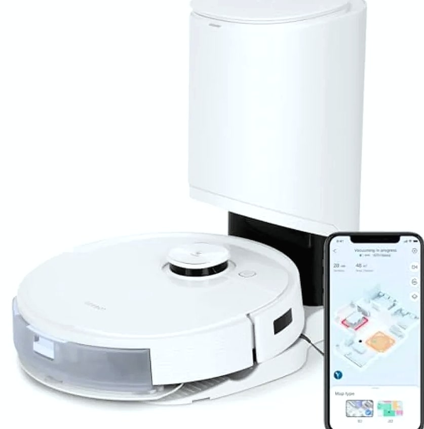 SHXI Robot Vacuum and Mop Combo with Auto-Empty Station — package contents
