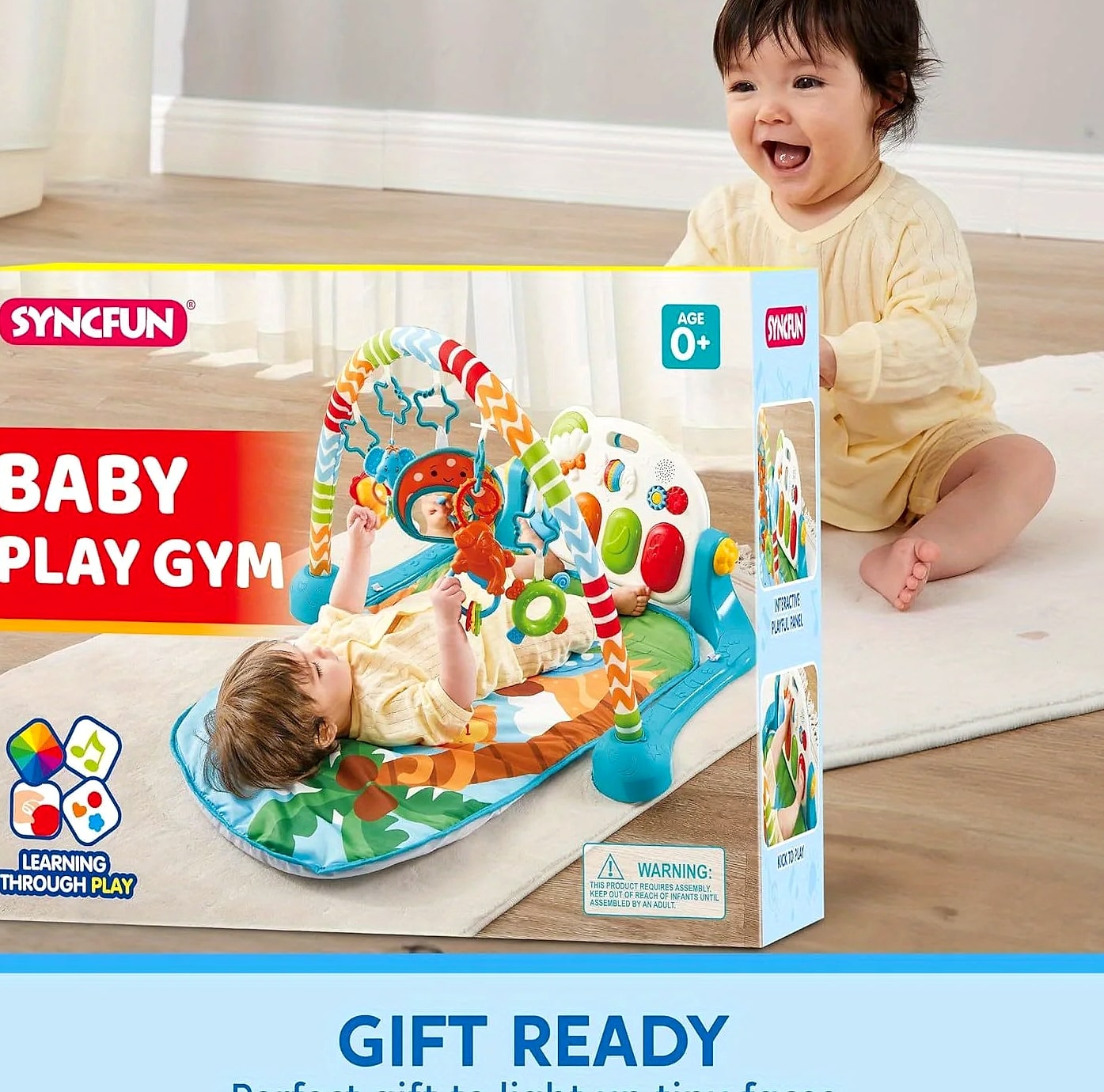 Joyfy Baby Play Mat with Piano, Tummy Time Gym for 0-12 — build progress