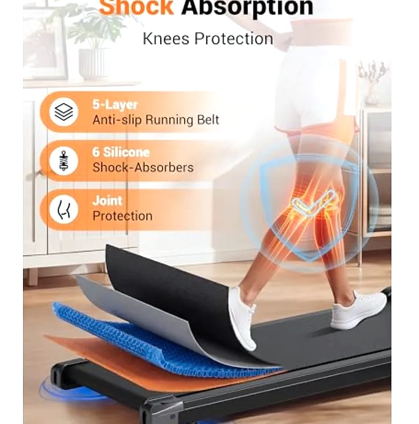 WalkingPad Under Desk Treadmill with Incline for Home Office — side view