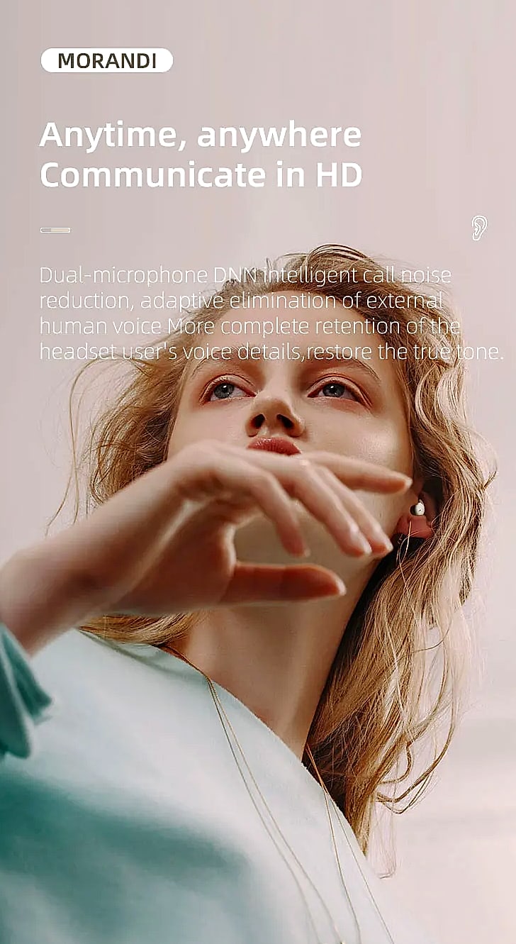 AyeBeau Mini Wireless Bluetooth Earbuds TWS Headset — interior detail