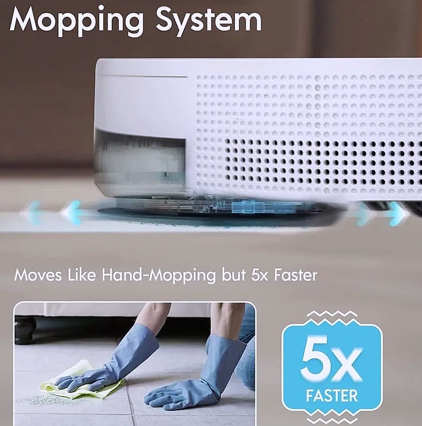 SHXI X5 Robot Vacuum and Mop Cleaner 2000Pa Suction — assembled view