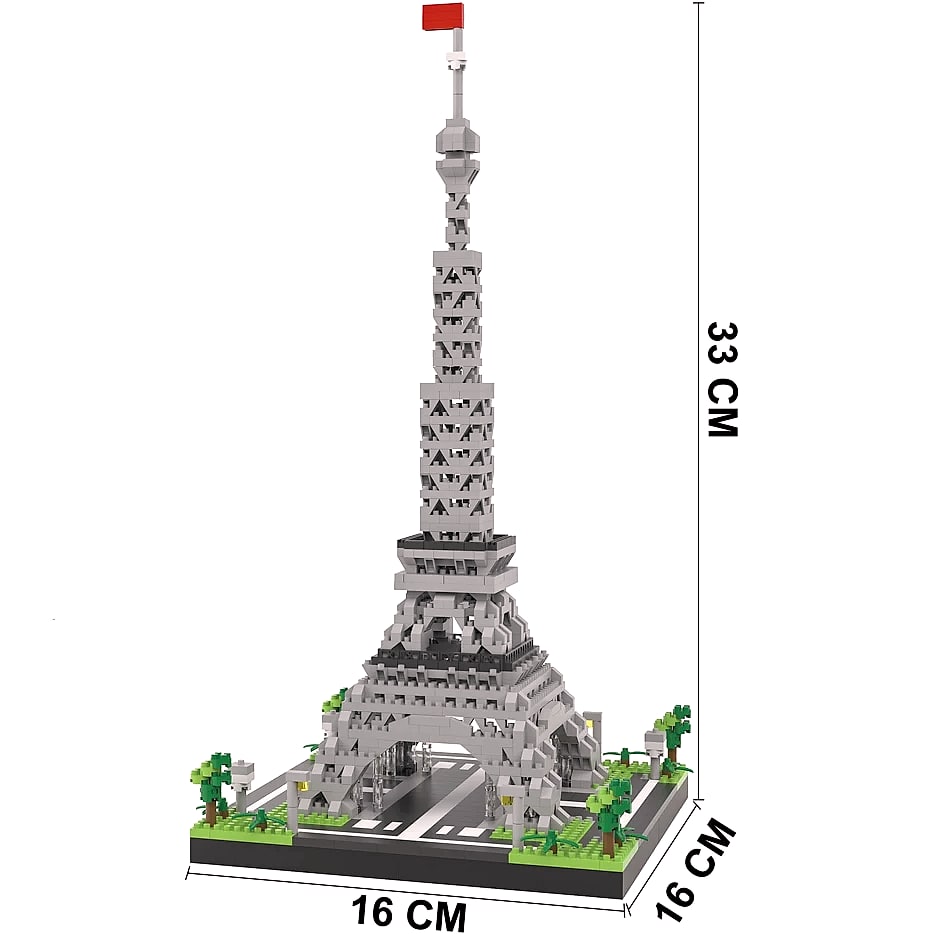 Eiffel Tower Paris Architectural Micro Mini Model Building — package contents