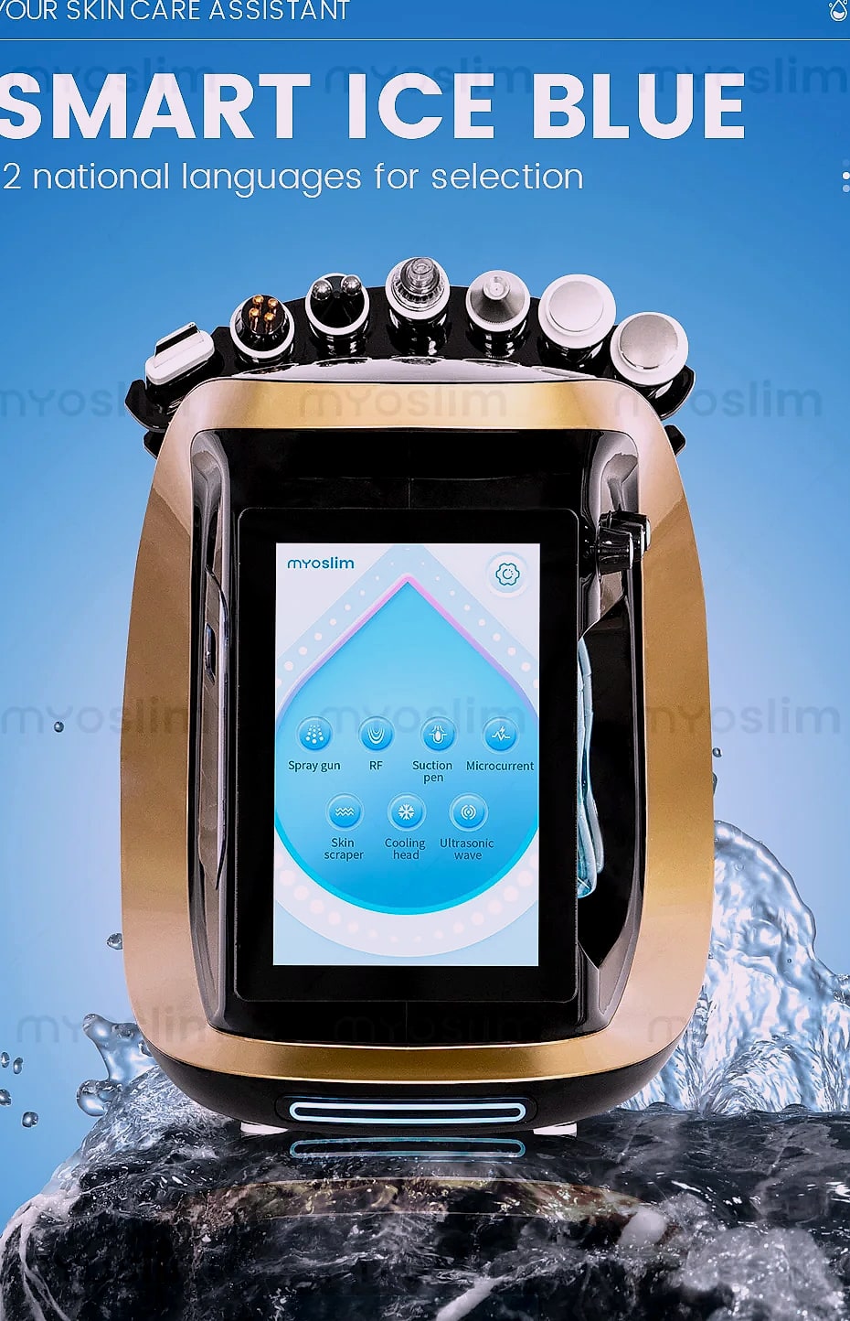 Myoslim 7-in-1 Hydra Dermabrasion Machine Aqua Peeling — feature highlights